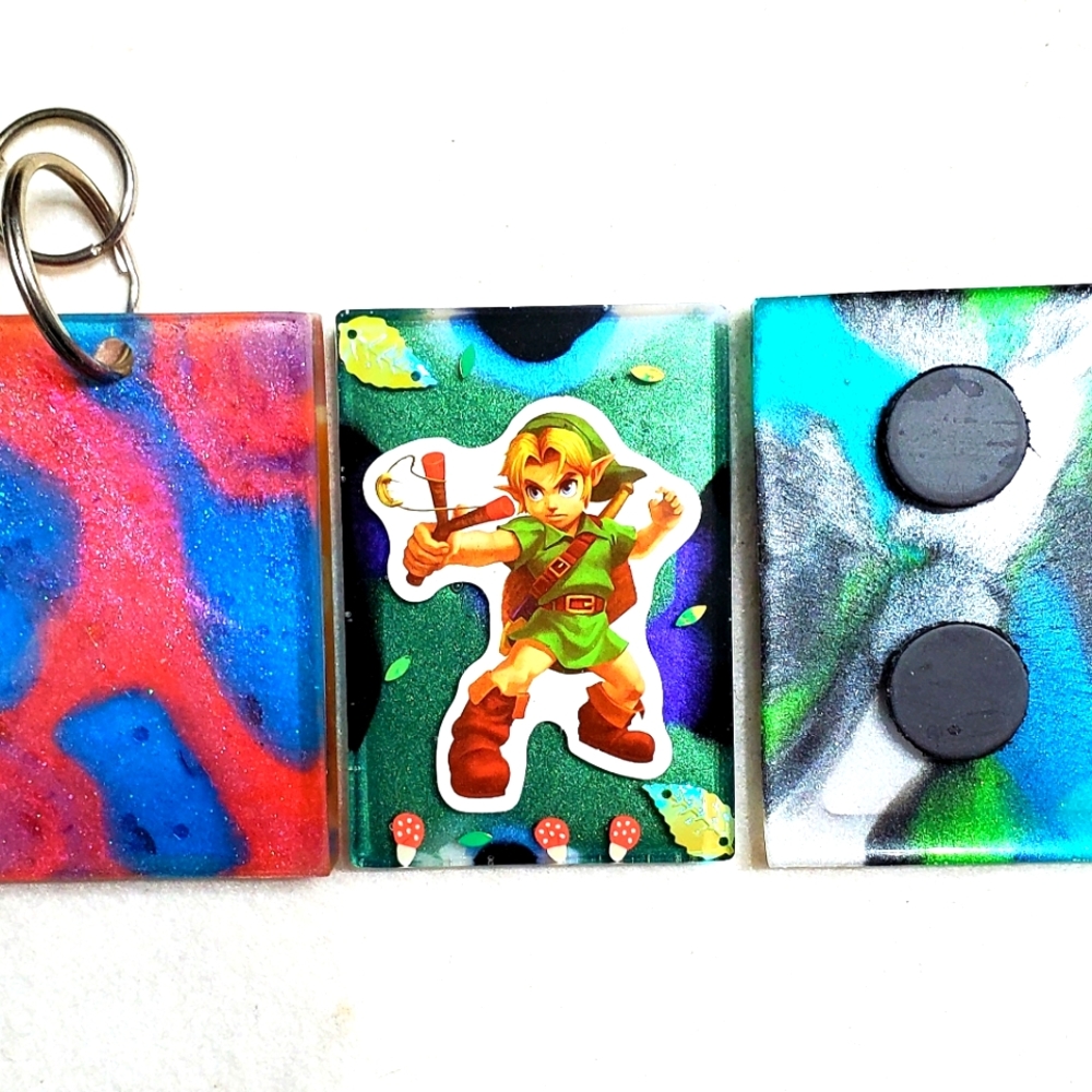 Link Zelda Resin Keychain or Fridge Magnet "Your Choice"